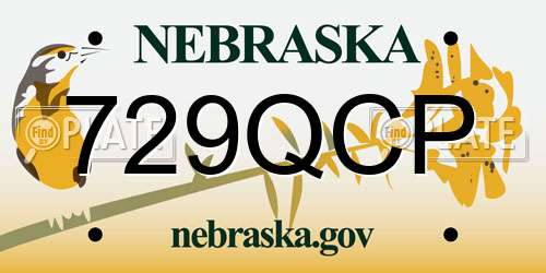 729QCP Nebraska License Plate