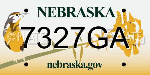 7327GA Nebraska License Plate