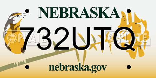 732UTQ Nebraska License Plate