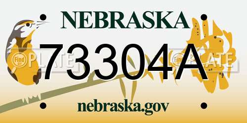 73304A Nebraska License Plate
