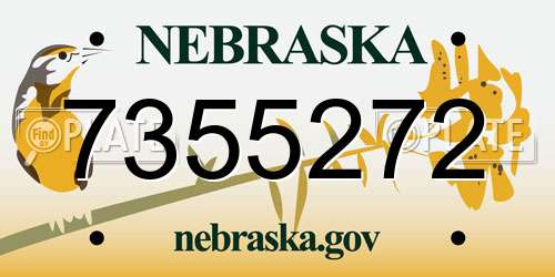 7355272 Nebraska License Plate