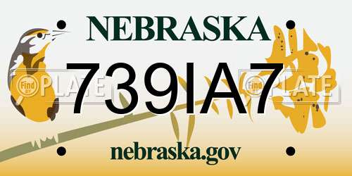 739IA7 Nebraska License Plate