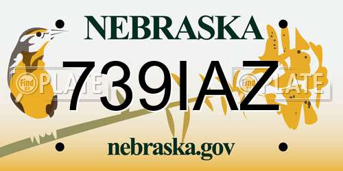 739IAZ Nebraska License Plate