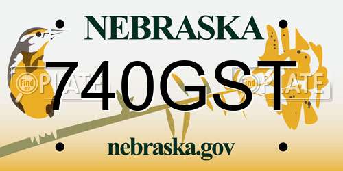 740GST Nebraska License Plate