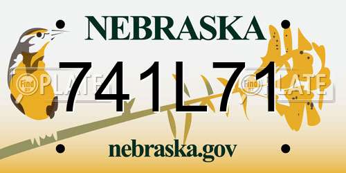 741L71 Nebraska License Plate