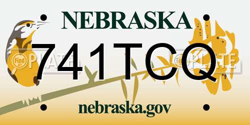 741TCQ Nebraska License Plate