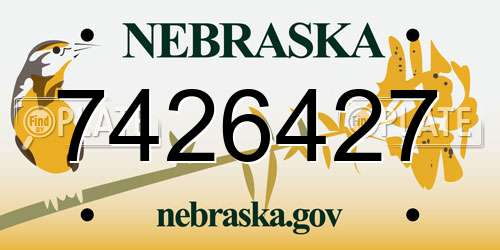 7426427 Nebraska License Plate