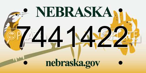 7441422 Nebraska License Plate
