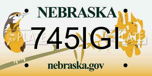 745IGI Nebraska License Plate