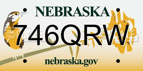 746QRW Nebraska License Plate