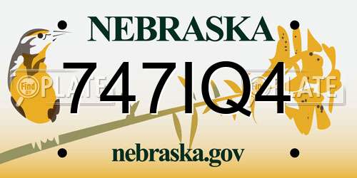 747IQ4 Nebraska License Plate