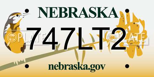747LT2 Nebraska License Plate