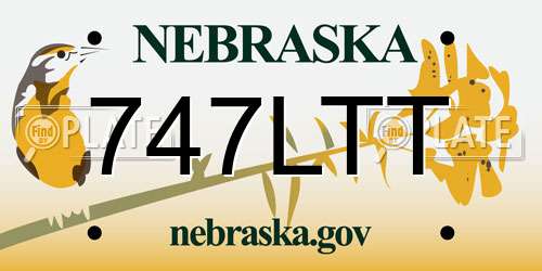 747LTT Nebraska License Plate