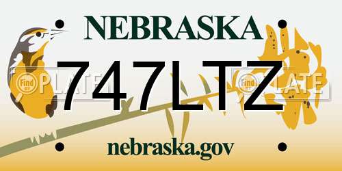 747LTZ Nebraska License Plate