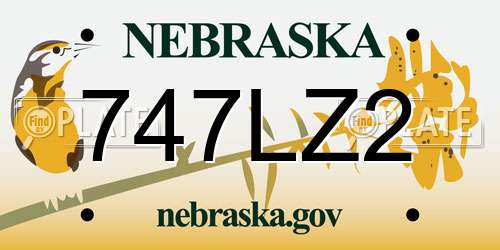 747LZ2 Nebraska License Plate
