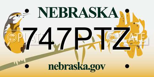 747PTZ Nebraska License Plate