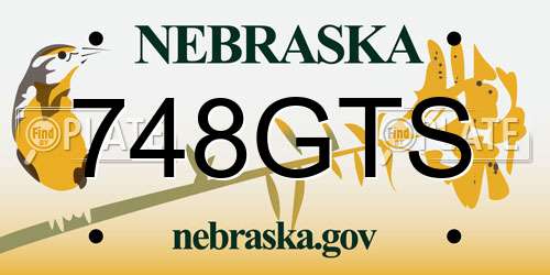 748GTS Nebraska License Plate