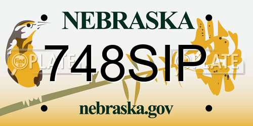 748SIP Nebraska License Plate
