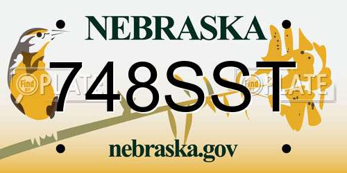 748SST Nebraska License Plate