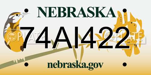 74AI422 Nebraska License Plate