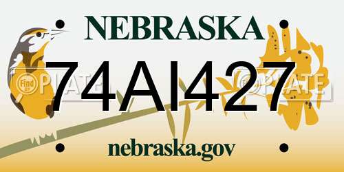 74AI427 Nebraska License Plate