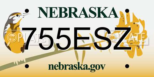 755ESZ Nebraska License Plate