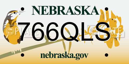 766QLS Nebraska License Plate