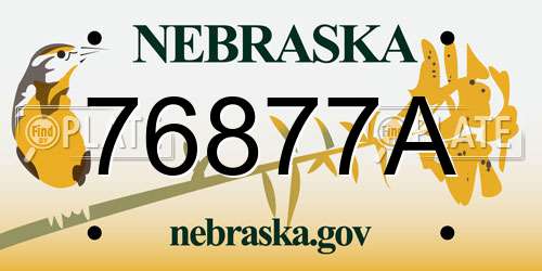 76877A Nebraska License Plate