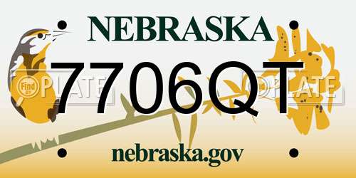 7706QT Nebraska License Plate