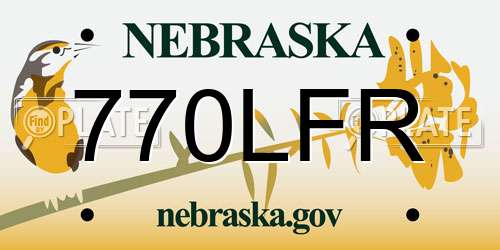 770LFR Nebraska License Plate