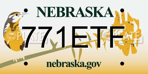 771ETF Nebraska License Plate
