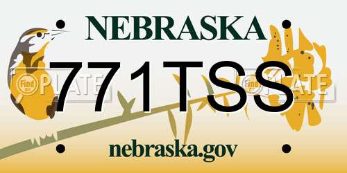 771TSS Nebraska License Plate