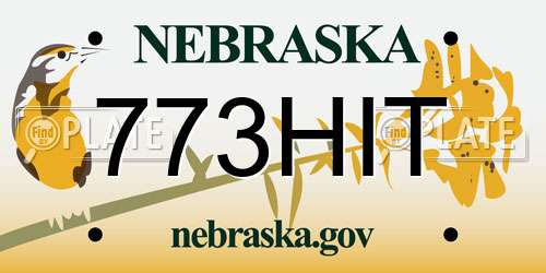 773HIT Nebraska License Plate