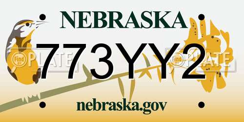 773YY2 Nebraska License Plate