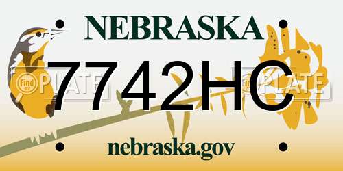 7742HC Nebraska License Plate