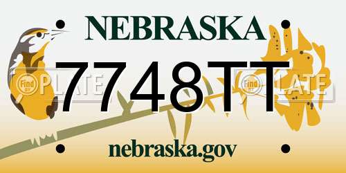 7748TT Nebraska License Plate