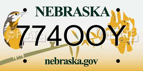 774OOY Nebraska License Plate