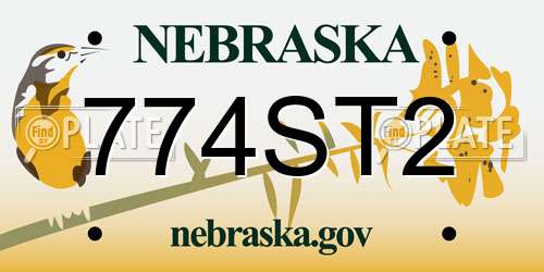 774ST2 Nebraska License Plate