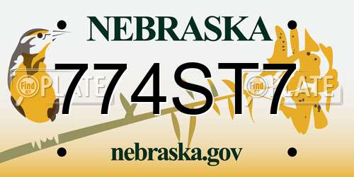 774ST7 Nebraska License Plate