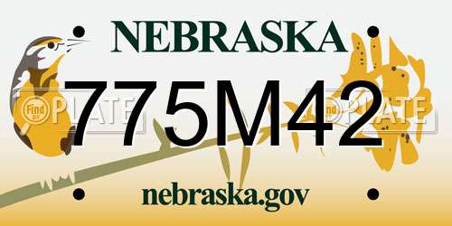 775M42 Nebraska License Plate