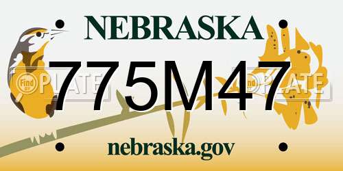 775M47 Nebraska License Plate