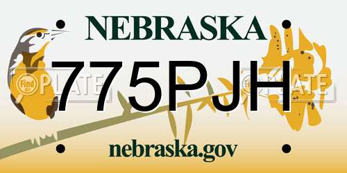 775PJH Nebraska License Plate