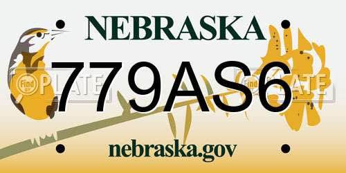 779AS6 Nebraska License Plate