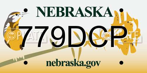 779DCP Nebraska License Plate