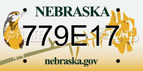 779E17 Nebraska License Plate
