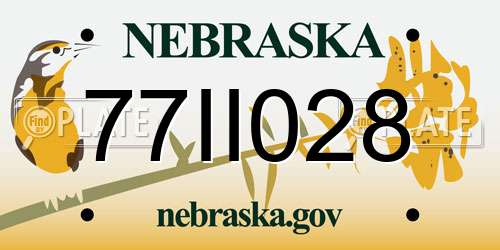77II028 Nebraska License Plate