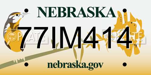 77IM414 Nebraska License Plate