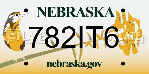 782IT6 Nebraska License Plate