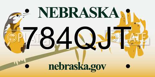 784QJT Nebraska License Plate