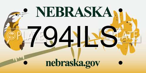 794ILS Nebraska License Plate